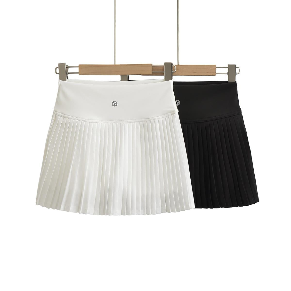Pleated A-Line Skirt in Solid Colors - Harajuku Fashion