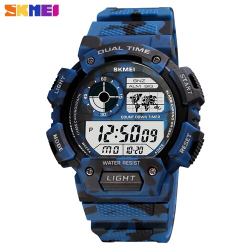 Luminous Digital Military Sports Watch - Waterproof & Stylish