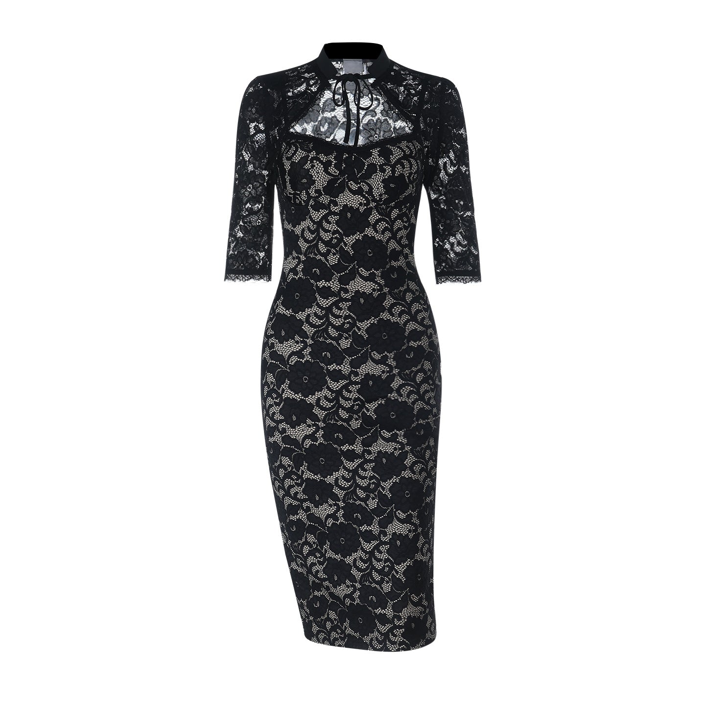 Lace Camisole Long Sleeved Suit Women's Waist Cinched Dress