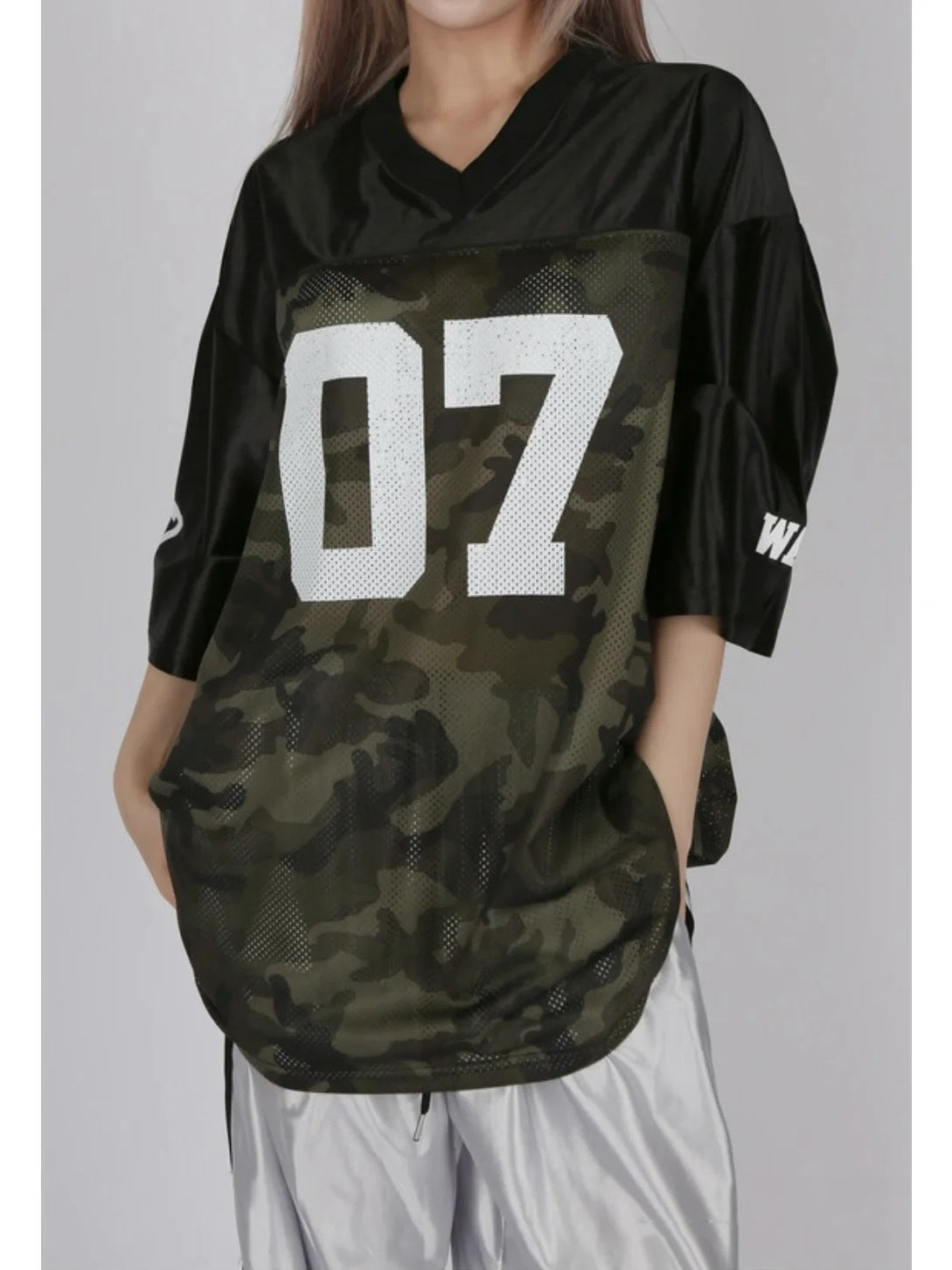 Retro V-Neck Camouflage T-Shirt