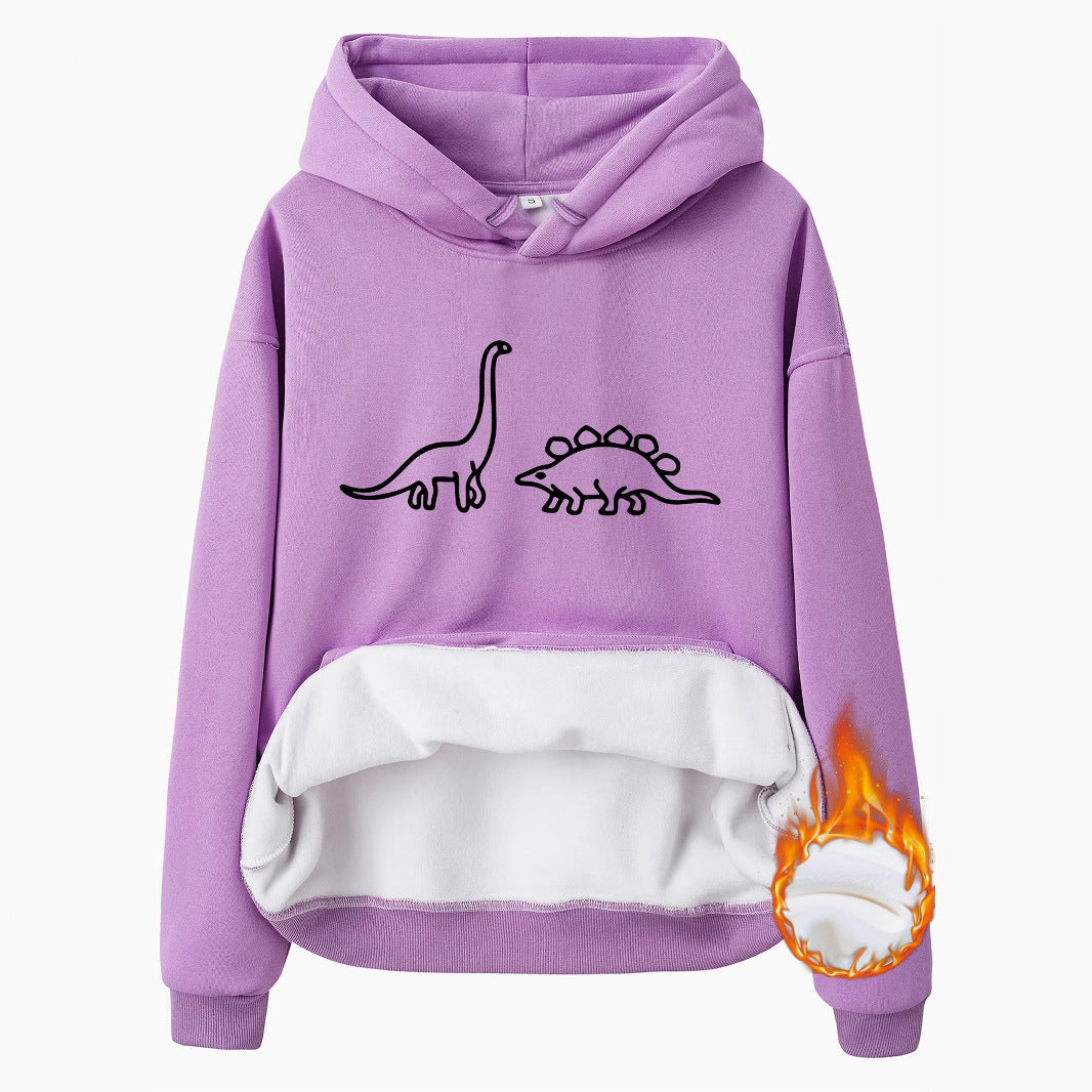 Cartoon Dinosaur Hooded Sweatshirt