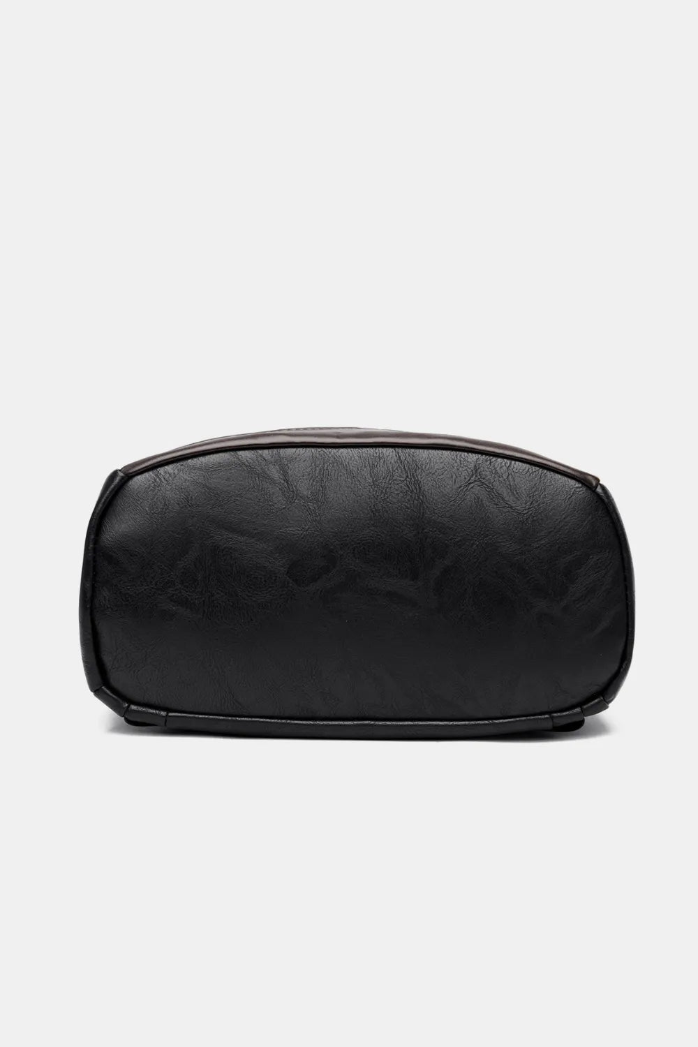 Leather Backpack Bag in Black, Caramel, and Dark Green