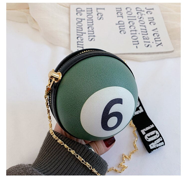 Harajuku Playful Billiard Mini Chain Bag for Girls