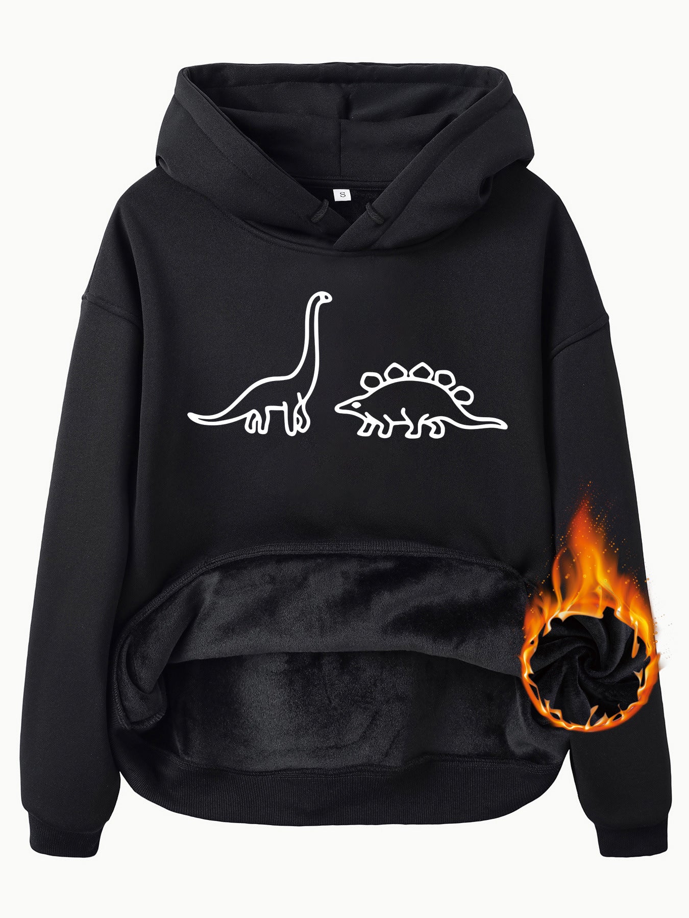 Cartoon Dinosaur Hooded Sweatshirt