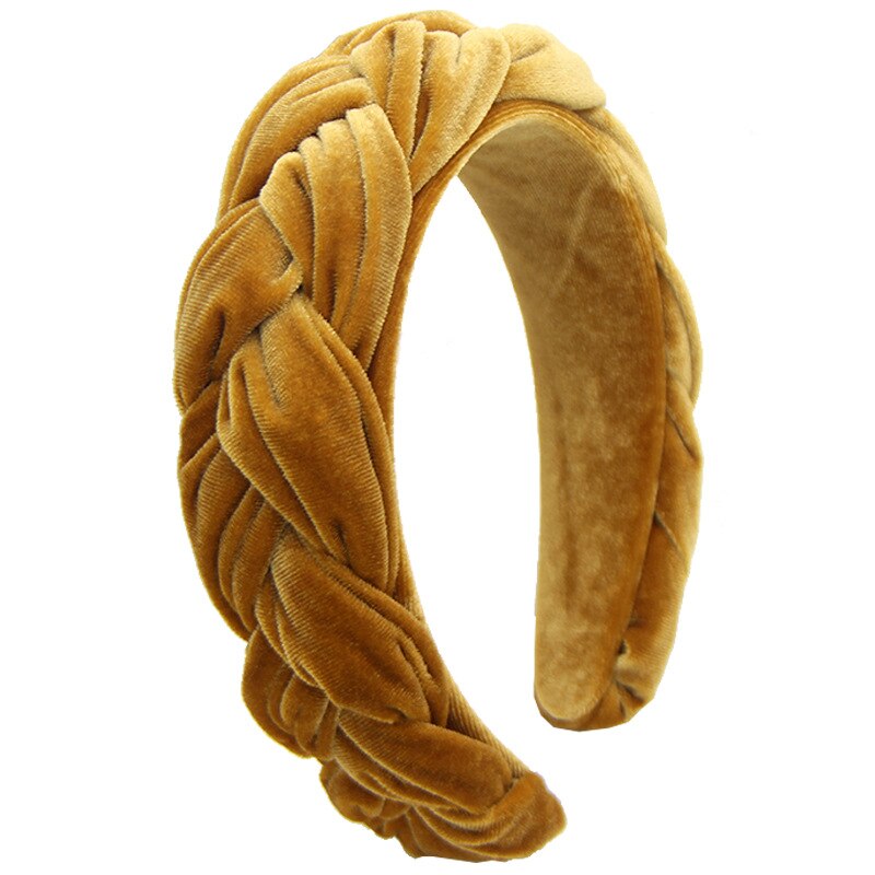 Creative Gold Velvet Twist Braid Headband