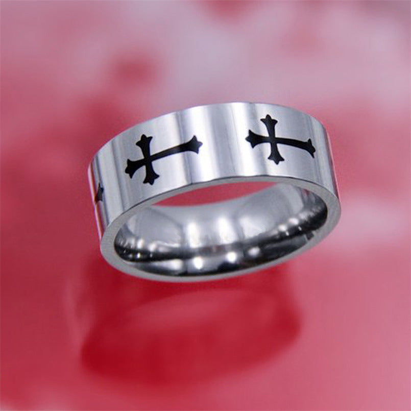Retro Punk Titanium Steel Moon Thorns Ring
