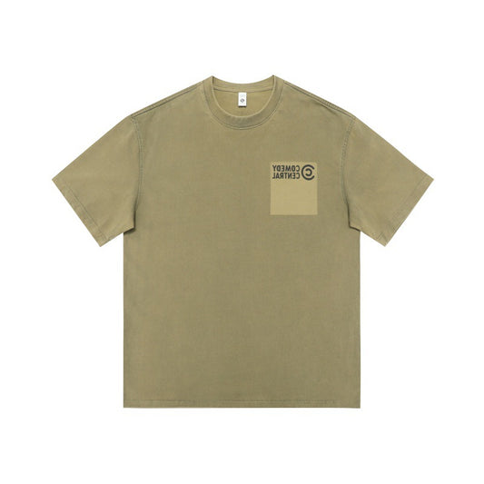 Washed & Distressed Harajuku Letter Print T-Shirt