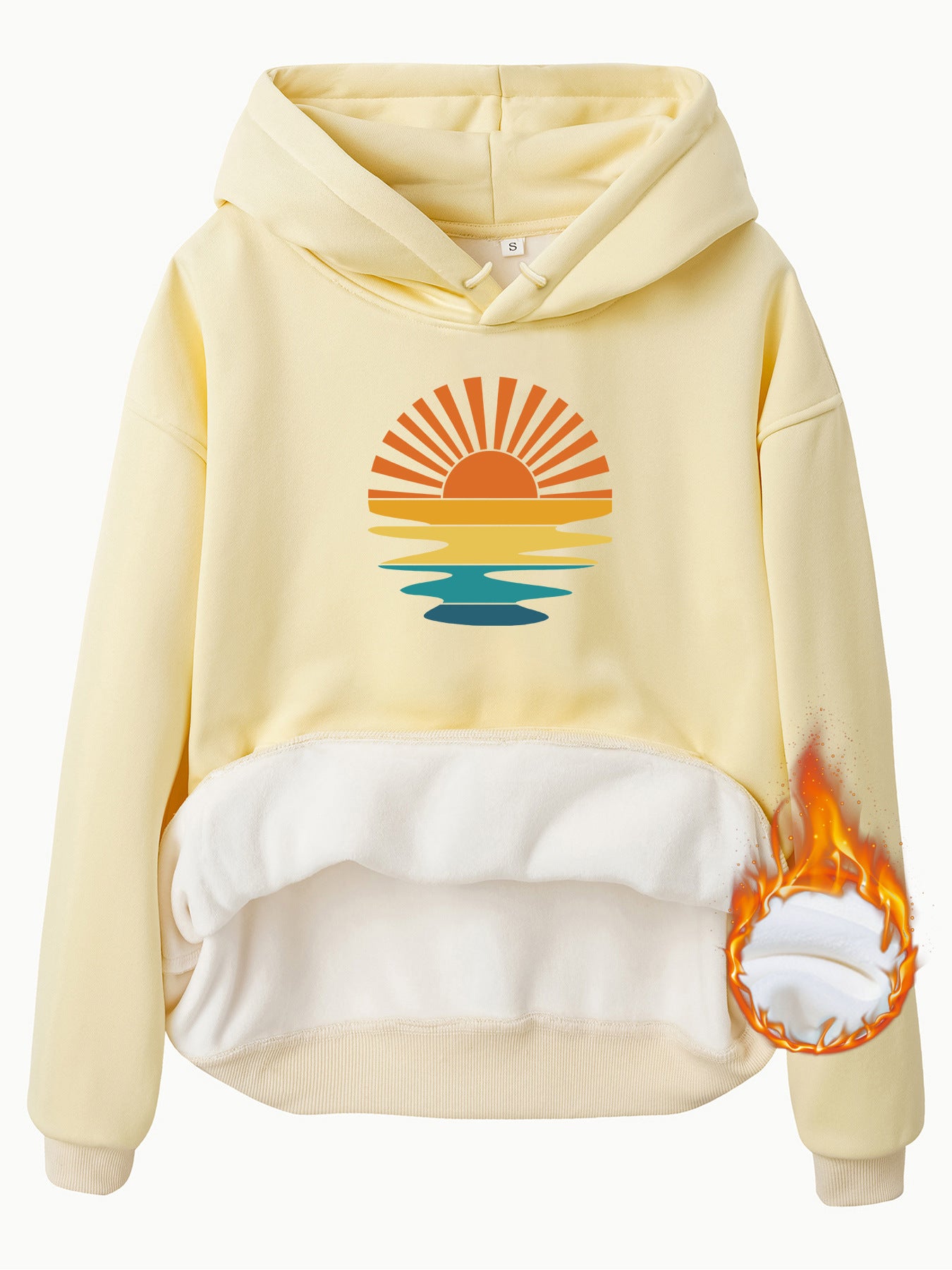 Sunrise Printed Hooded Sweatshirt
