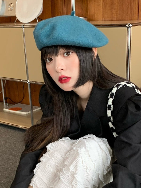 Wool Beret - Retro Candy Colored Harajuku Painter Hat