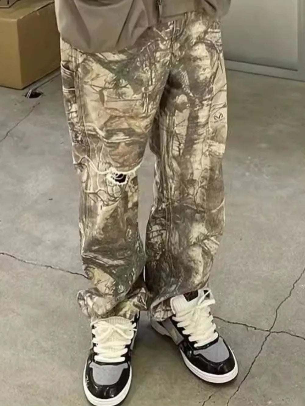 Men's Twig Camouflage Cargo Jeans - Harajuku Style