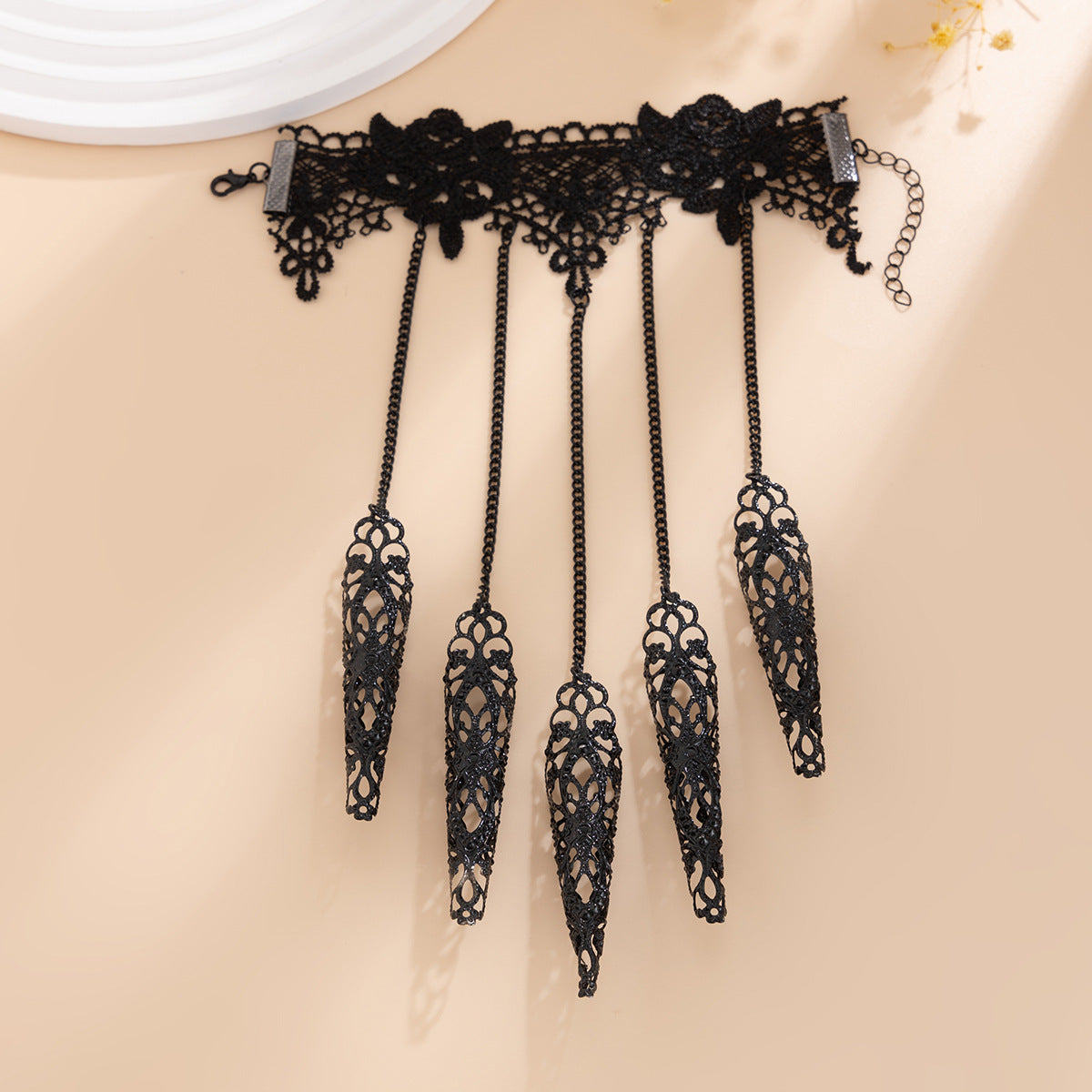 Harajuku Style Black Diamond Set Tassel Bracelet