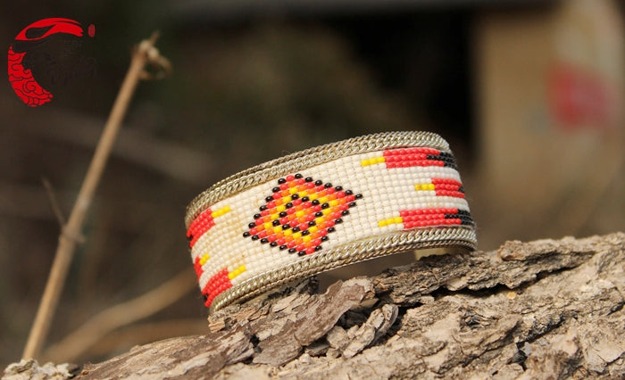 Handmade Nepalese Boho Beaded Bracelet - Open Design
