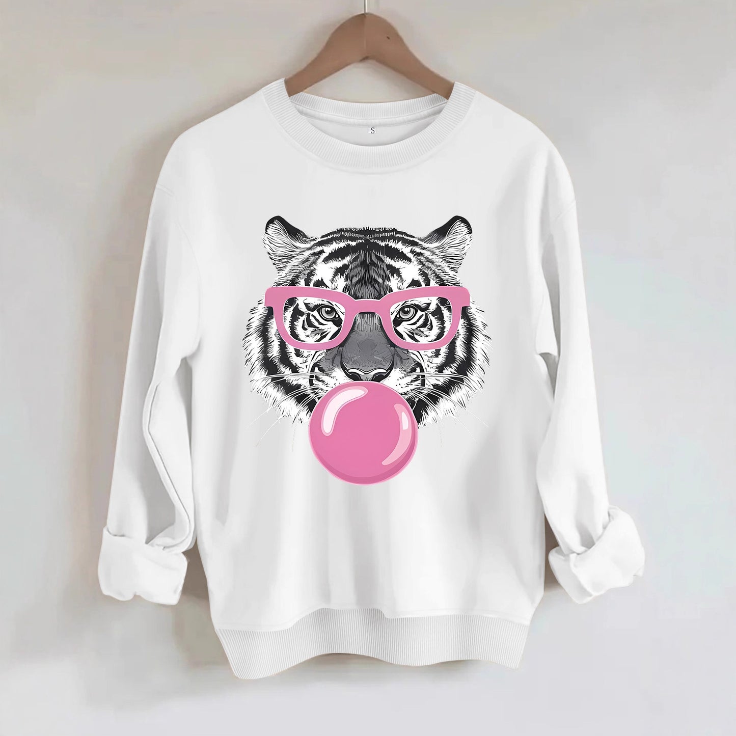 Tiger Bubble Gum Women's Pullover Top in Multiple Colors