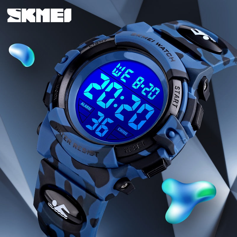 Military Kids Sport Watches - 50M Waterproof Digital Clock