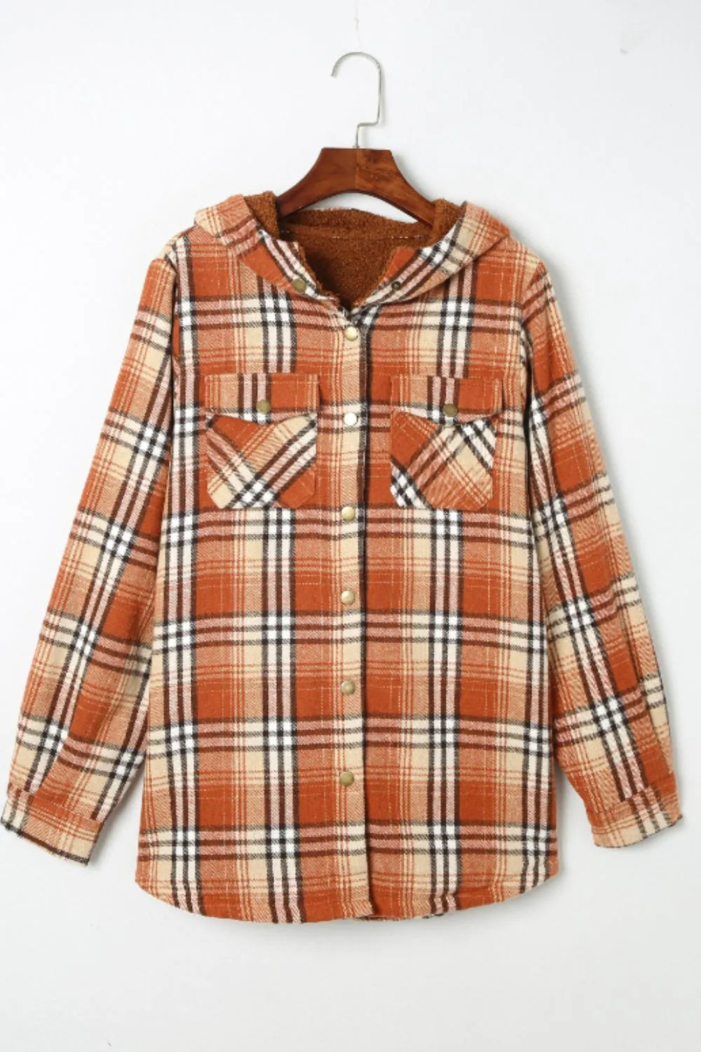 Plaid Button Up Hooded Jacket – Harajuku Style