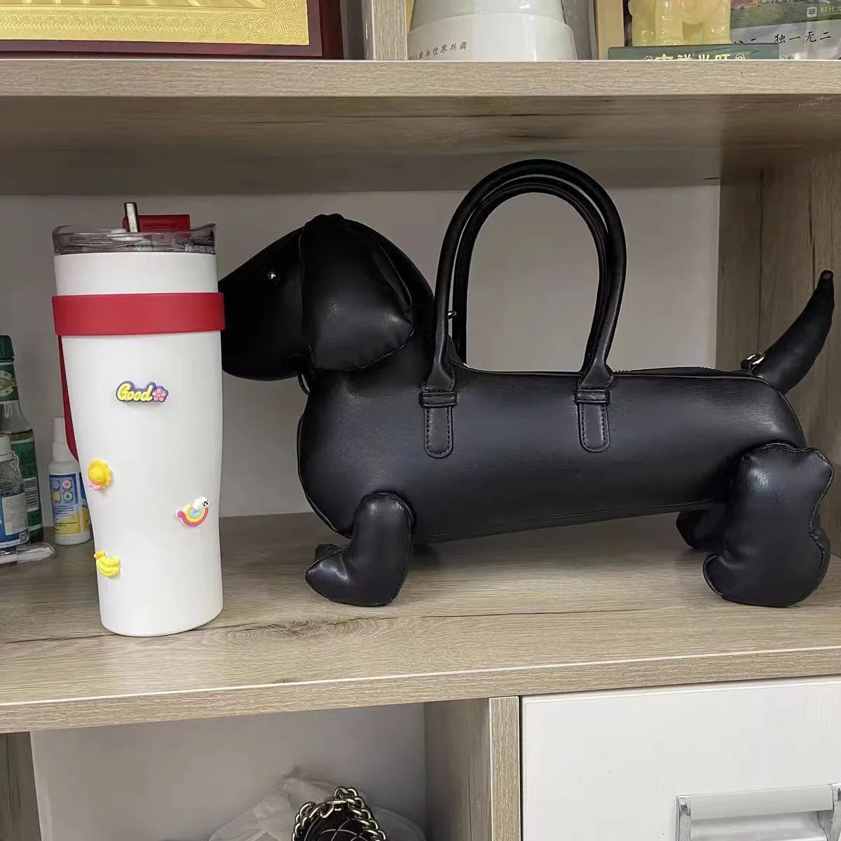 Cute Black Dog Handbag - Luxury Y2K Style for Women