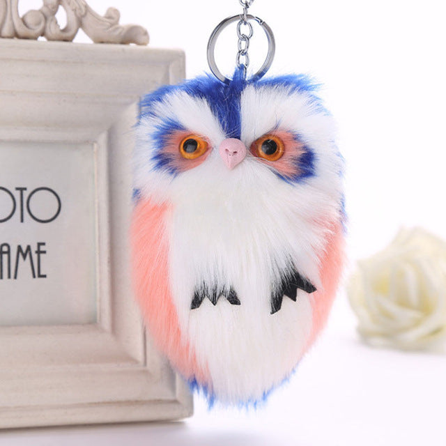 15CM Cute Fluffy Owl Keychain & Pendant