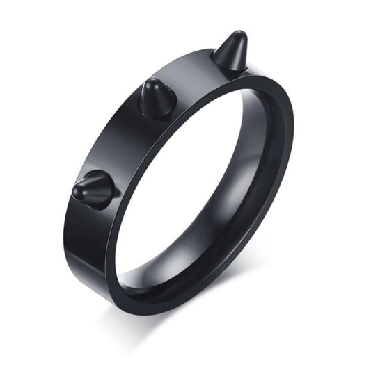 Harajuku Cone Ear Punk Rings - Bold Stainless Steel Jewelry
