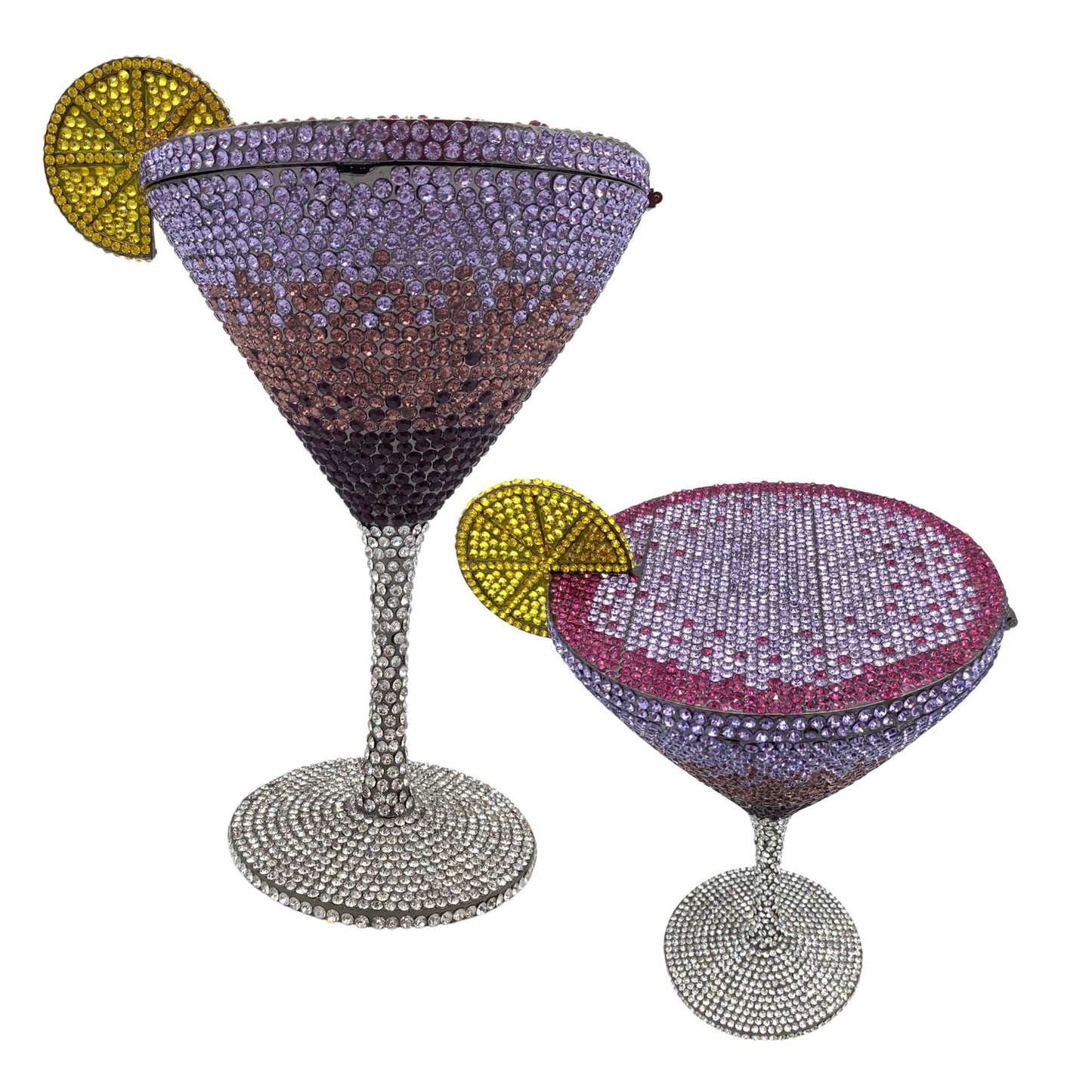 Diamond Studded Cocktail Tall Cup Handheld Bag
