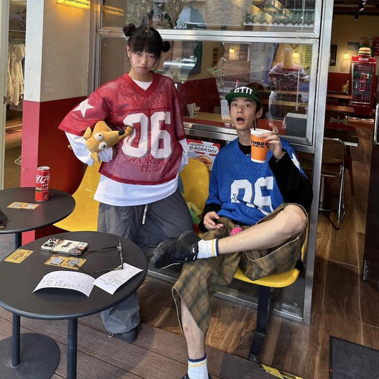 Mesh Hollow Out Jersey T-Shirt for Men and Women - Casual Short Sleeved Sports Top