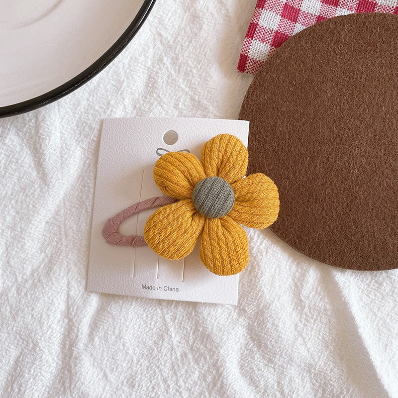 The New Children's Hair Clip Cute Sweet Flower Clip Colorful Hair Accessories Hairpin