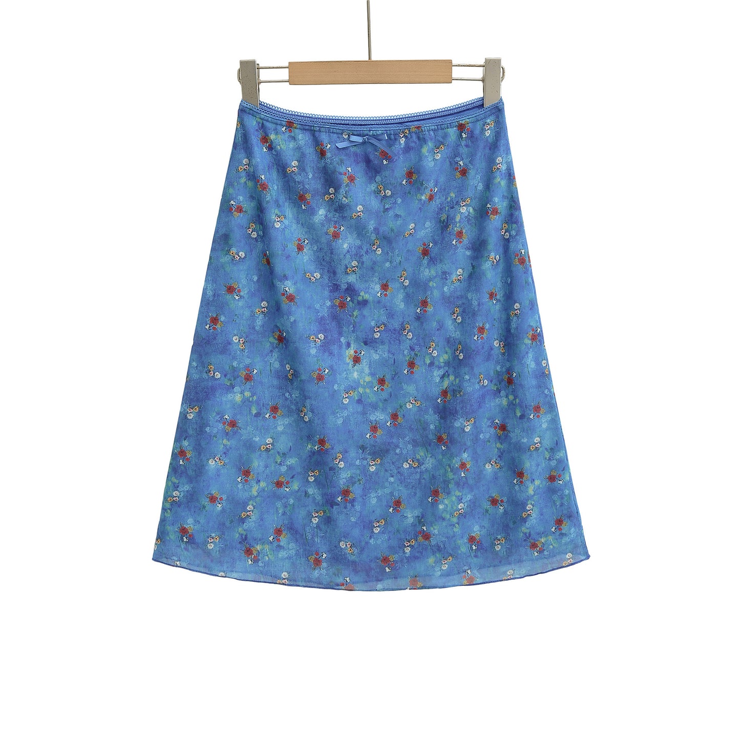 Bow Plaid Hip Hugging Skirt for Women with Elastic Waist - Half Skirt