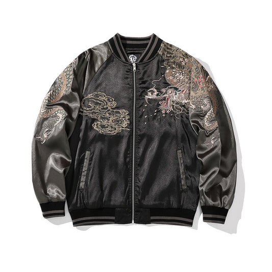 Chinese Dragon Heavy Industry Embroidery Cardigan