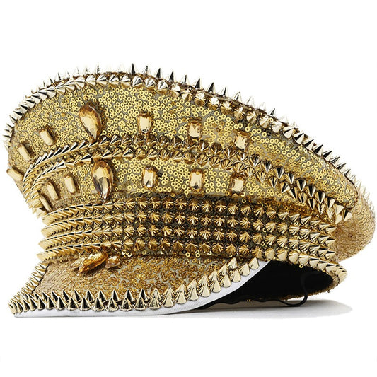 Playful Silver Sequin Wedding Hat - Harajuku Style