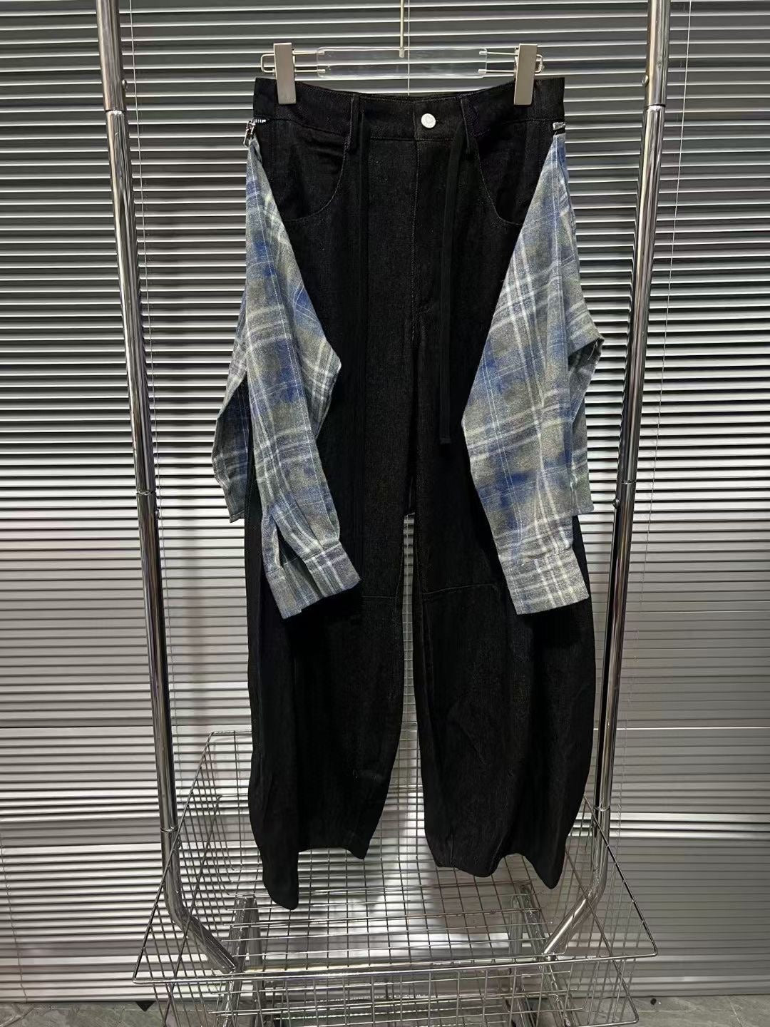 Harajuku Style Wide Leg Pants - Vintage Black