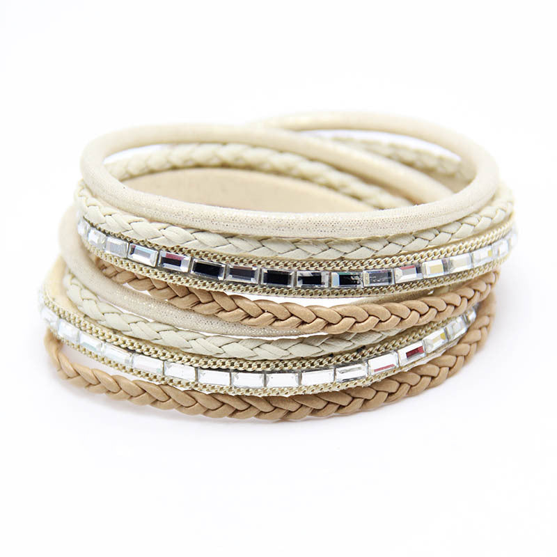 Hand Woven Diamond Bracelet - Harajuku Style Jewelry