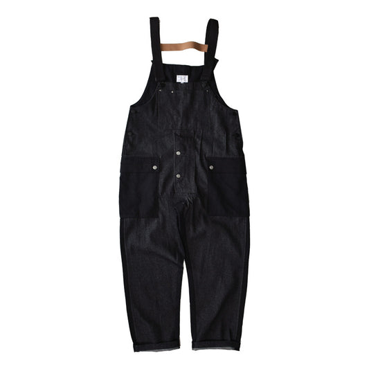 Harajuku Style Color Block Spliced Work Overalls