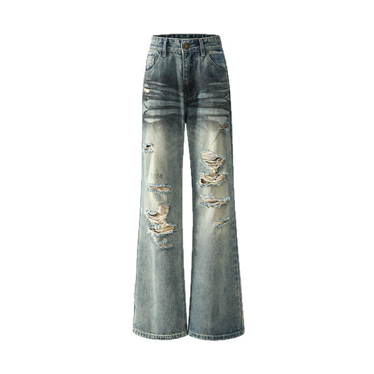 Harajuku Retro Ripped Loose Fit Jeans for Men