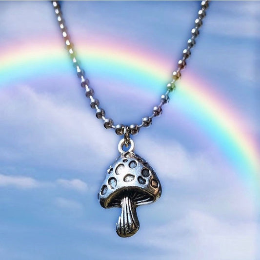 Harajuku Mushroom Pendant Necklace - Vintage Punk Choker