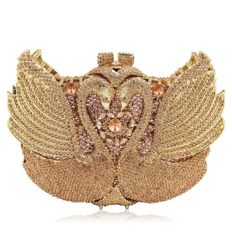 Swan Diamond Studded Dinner Bag