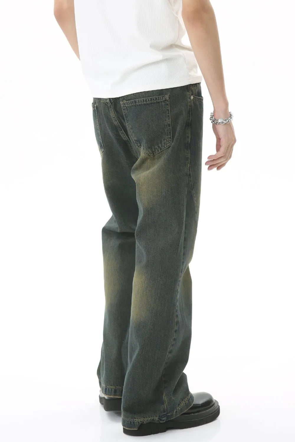 Playful Decorative Seam Jeans with Pockets