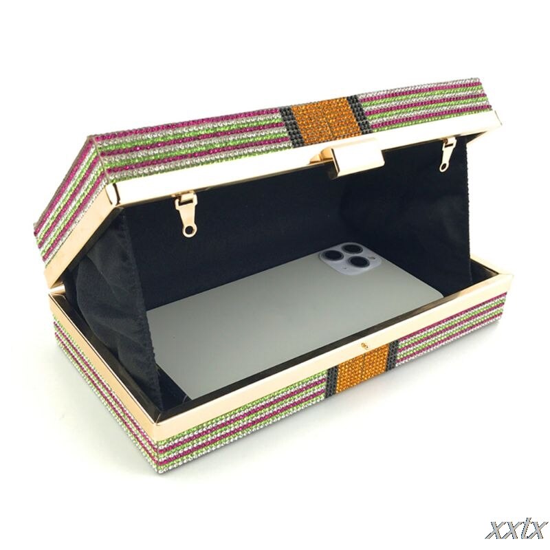 Money Clutch Rhinestone Purse - 10000 Dollars Stack