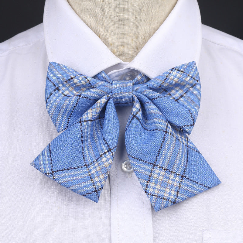 Cotton JK Bow Tie Skirt with Plaid Ornaments