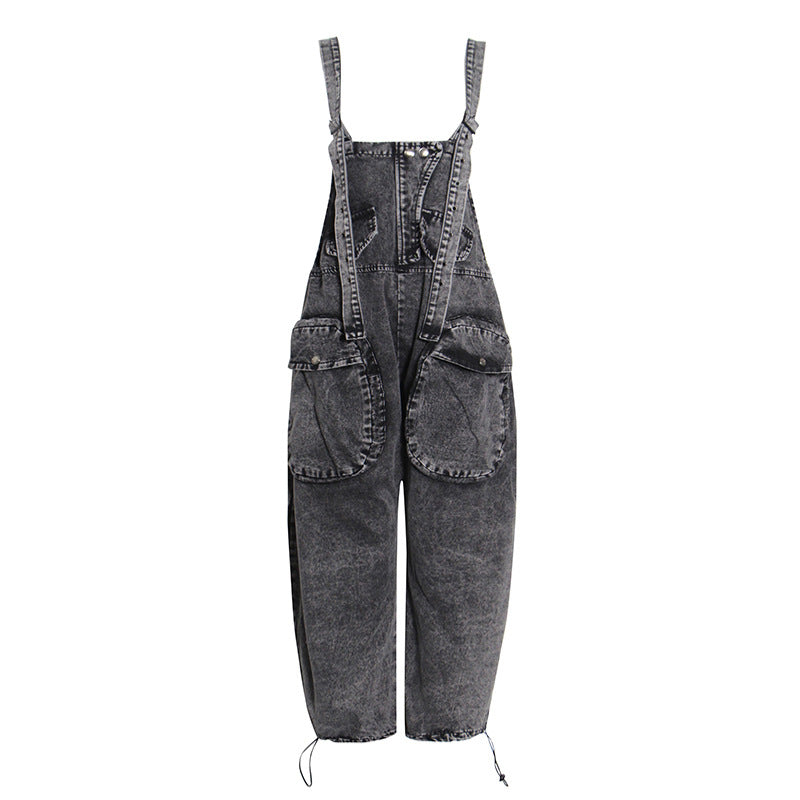 Trendy One-Piece Jeans - Loose Large Pocket Overalls