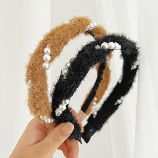 Mink Hair Hoop Women's Headband F007