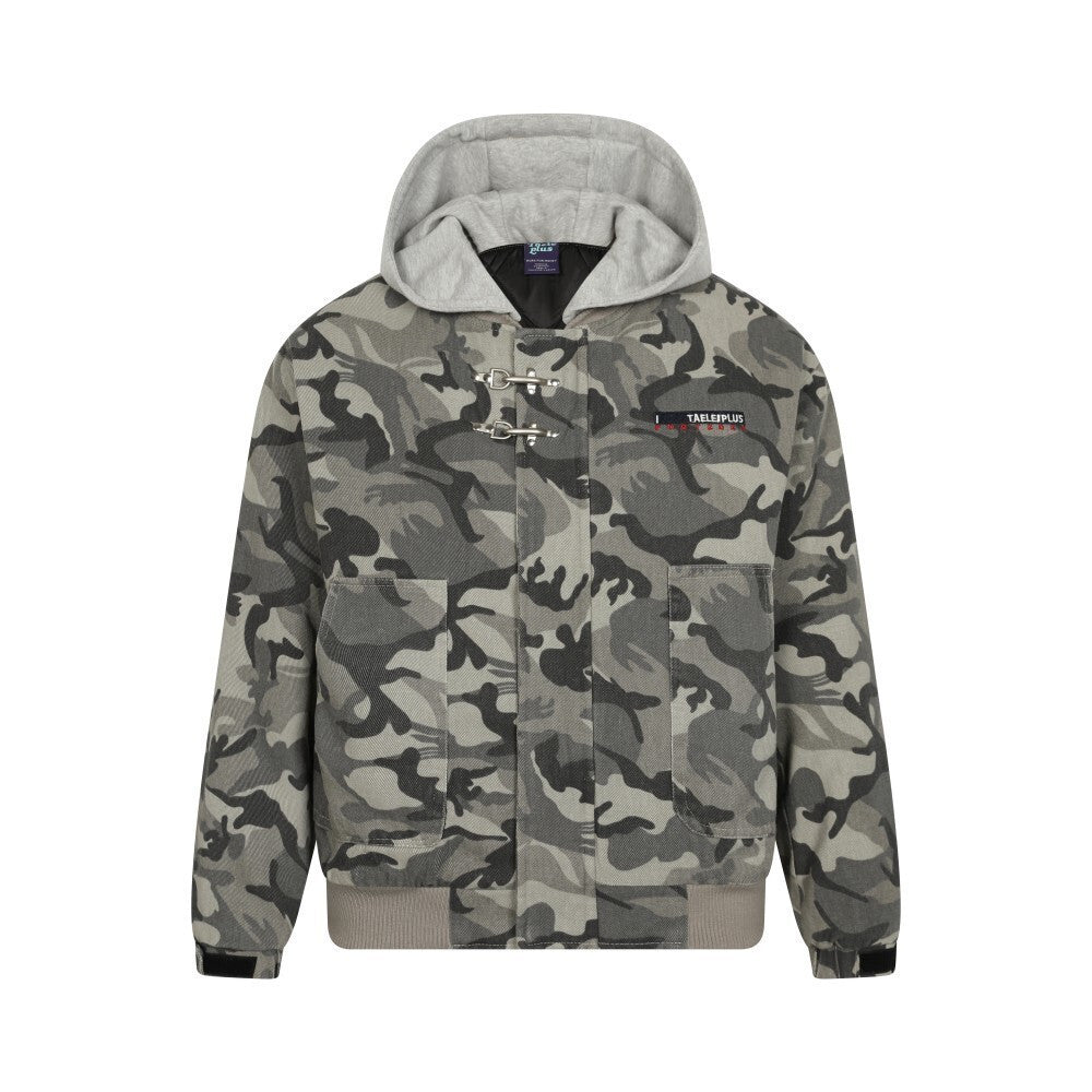 Camouflage Cotton Coat Hooded Jacket