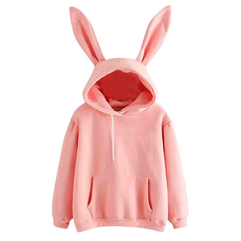 Women's Harajuku Hooded Rabbit Sweatshirt - Playful Casual Style