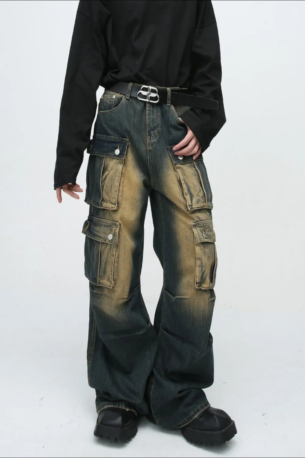 Harajuku High Waist Cargo Jeans