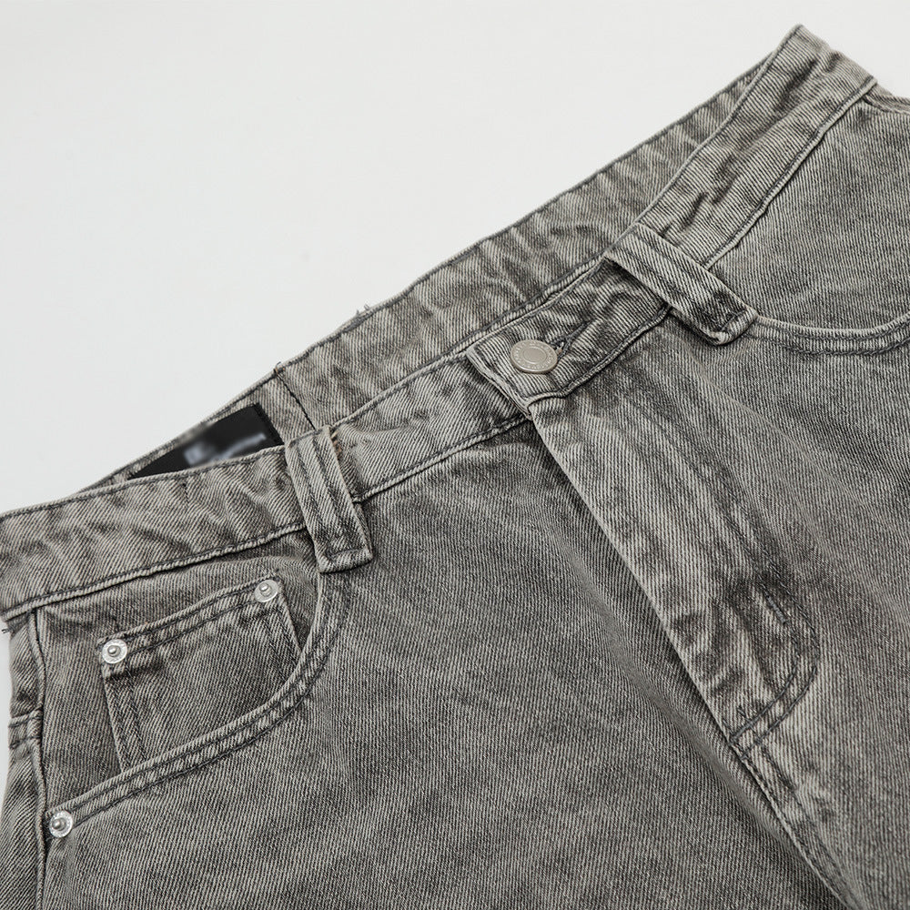 Playful Splatter Paint Tapered Jeans - Men's Loose Fit