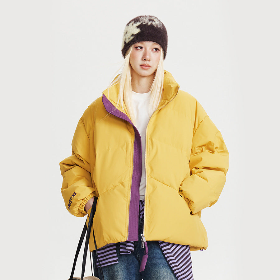 Thickened Warm Jacket with Stand Collar