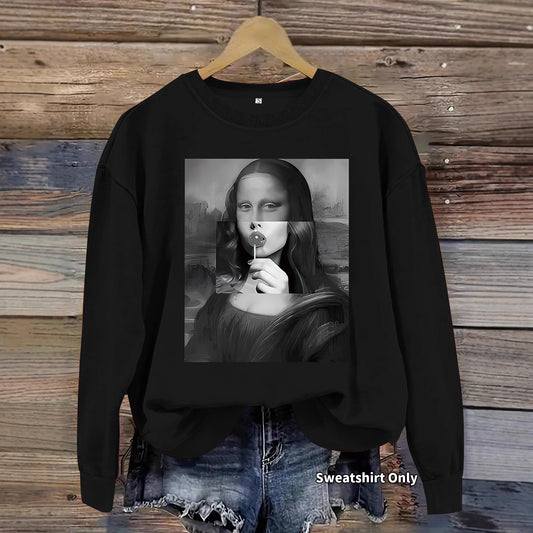 Mona Lisa Printed Hoodie