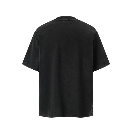 Vintage Character Print Washed Short Sleeve T-Shirt