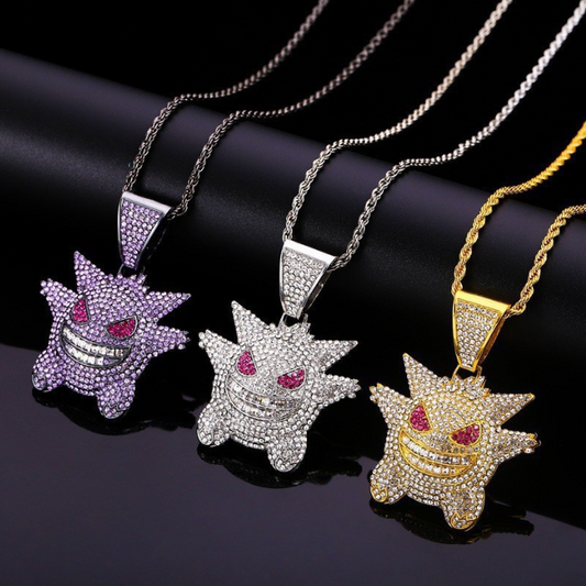 Playful Fairy Geng Ghost Pendant Necklace