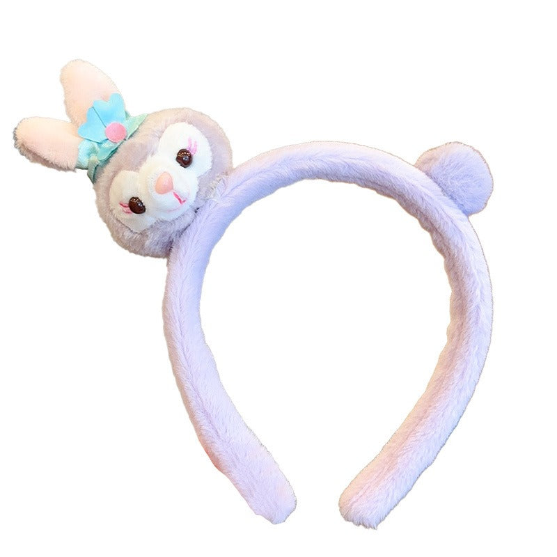 Cartoon Milk Curry Rabbit Plush Hair Band and Clip - Cute Hair Accessories