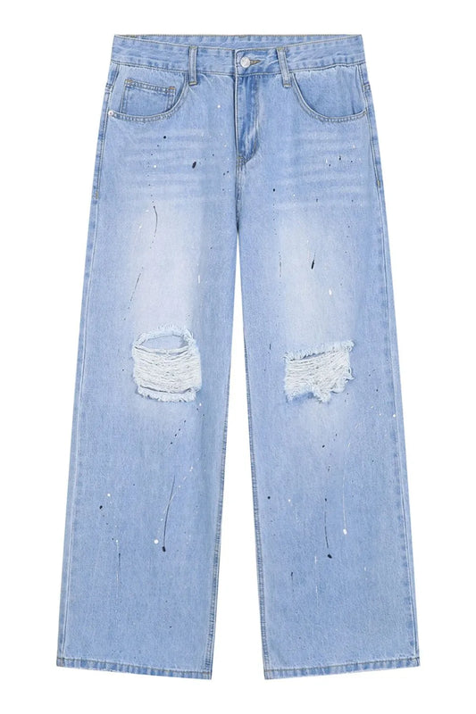 Playful Distressed Jeans with Pockets