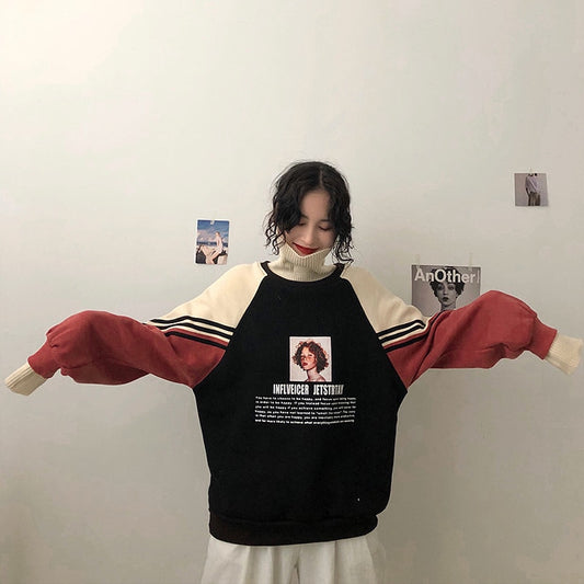 Playful Oversized Hoodie Sweatshirt for Women